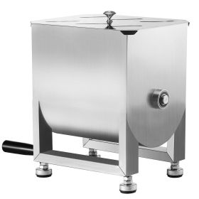 Manual Meat Mixer, 15L Fixed Tank Meat Processing Equipment(Mixing Maximum 15LBS for Meat), Stainless Steel Meat Mixer